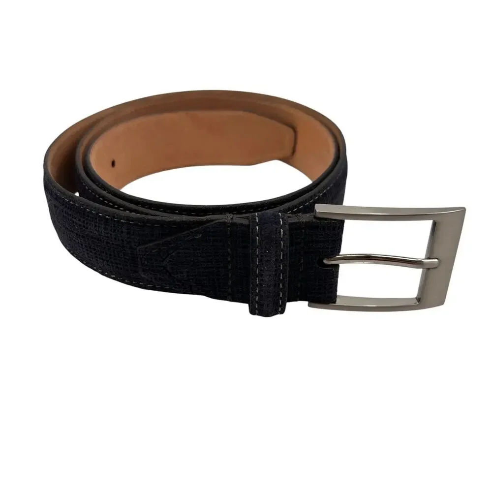 Martin Dingman Belt Mens 36 Chalkboard Suede Saddle Leather Lining Made in USA